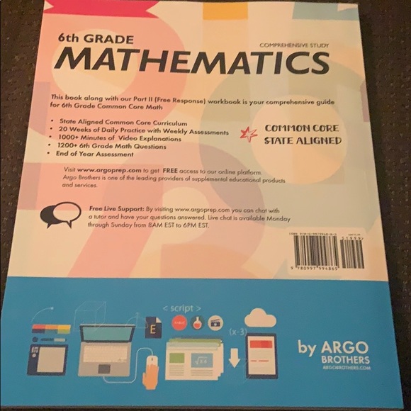 6th Grade Math Workbook (Common Core) - Picture 2 of 2
